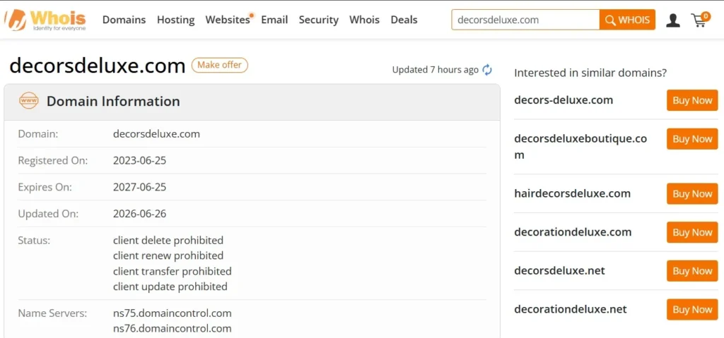 DecorsDeluxe Review 2026 scam or legit buyer warning