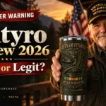 Dutyro Review 2026 buyer warning showing a Vietnam veteran tumbler and scam or legit investigation