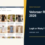 Veloraer website or product material beside a ZeroThought review title.