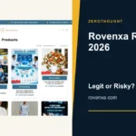 Rovenxa website or product material beside a ZeroThought review title.
