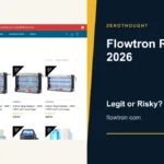 Flowtron website or product material beside a ZeroThought review title.