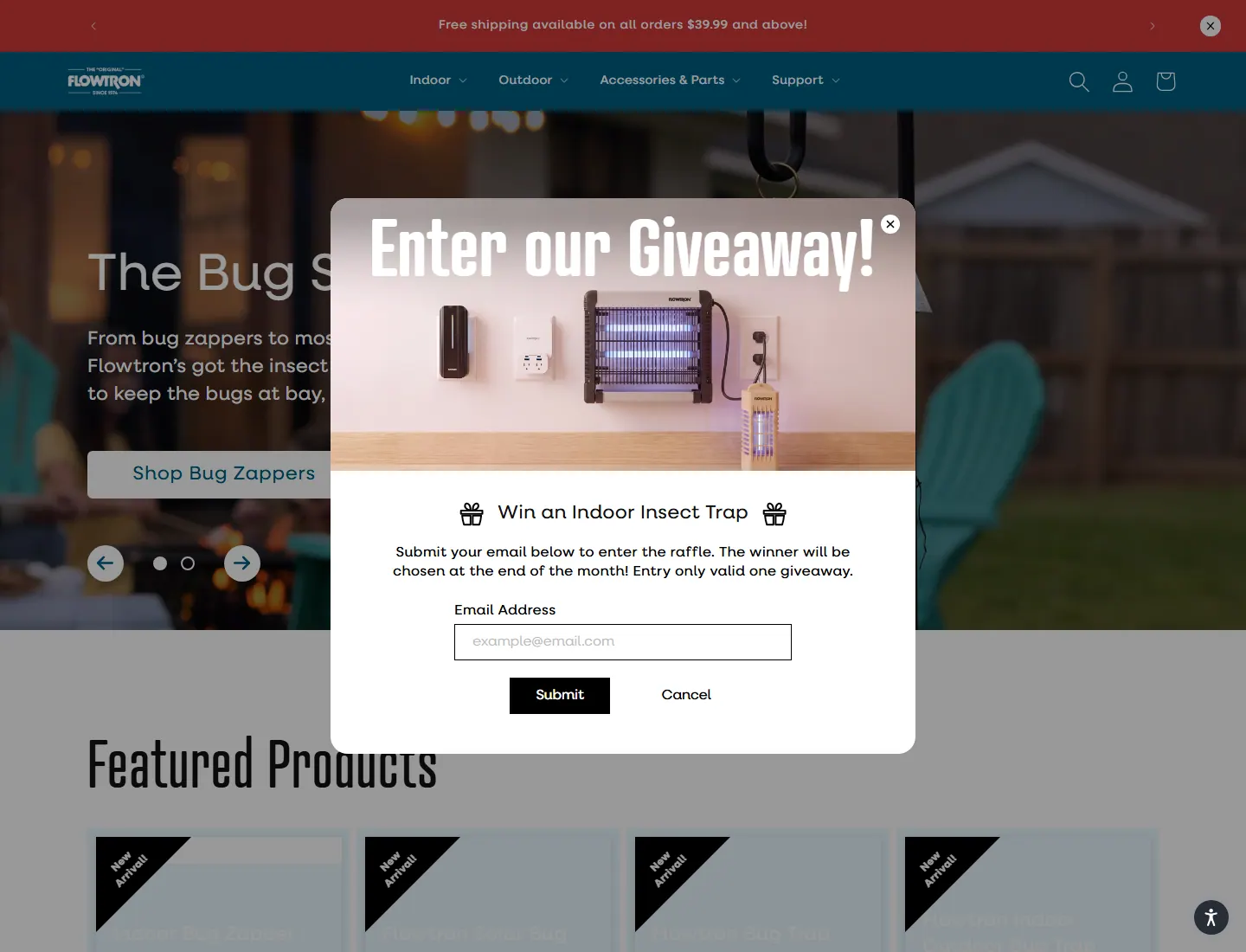 Powerful, Efficient Bug Zappers by Flowtron | Shop Now! page captured during the ZeroThought investigation