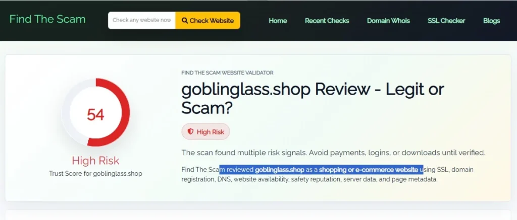 GoblinGlass Review 2026 showing the horror headrest cover while examining whether goblinglass shop is scam or legit.