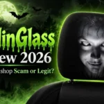 GoblinGlass Review 2026 showing the horror headrest cover while examining whether goblinglass shop is scam or legit.