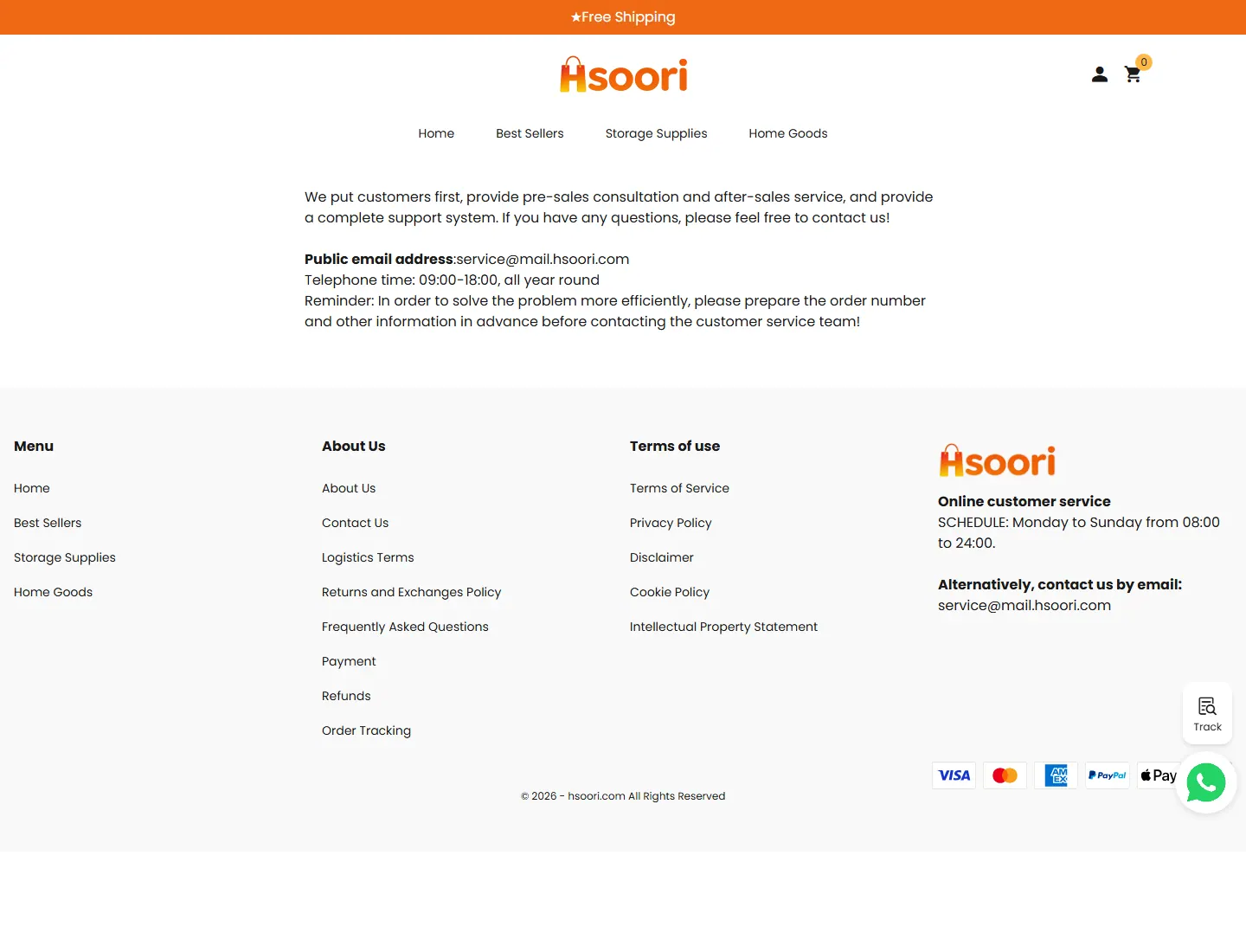 Contact Us page captured during the ZeroThought investigation