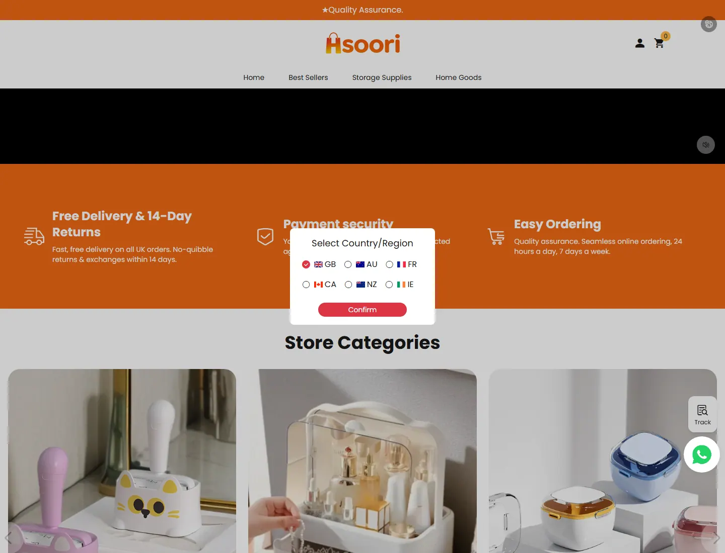 online store page captured during the ZeroThought investigation