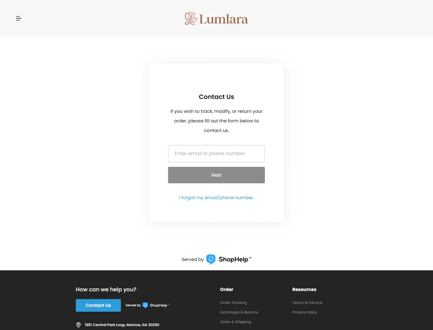 lumlara page captured during the ZeroThought investigation