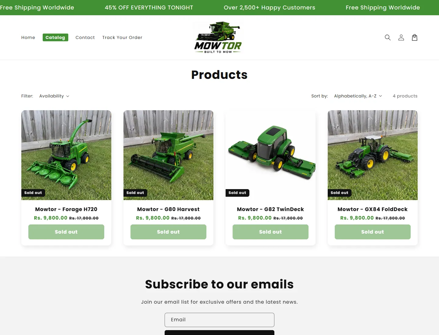 Products – MowTor page captured during the ZeroThought investigation