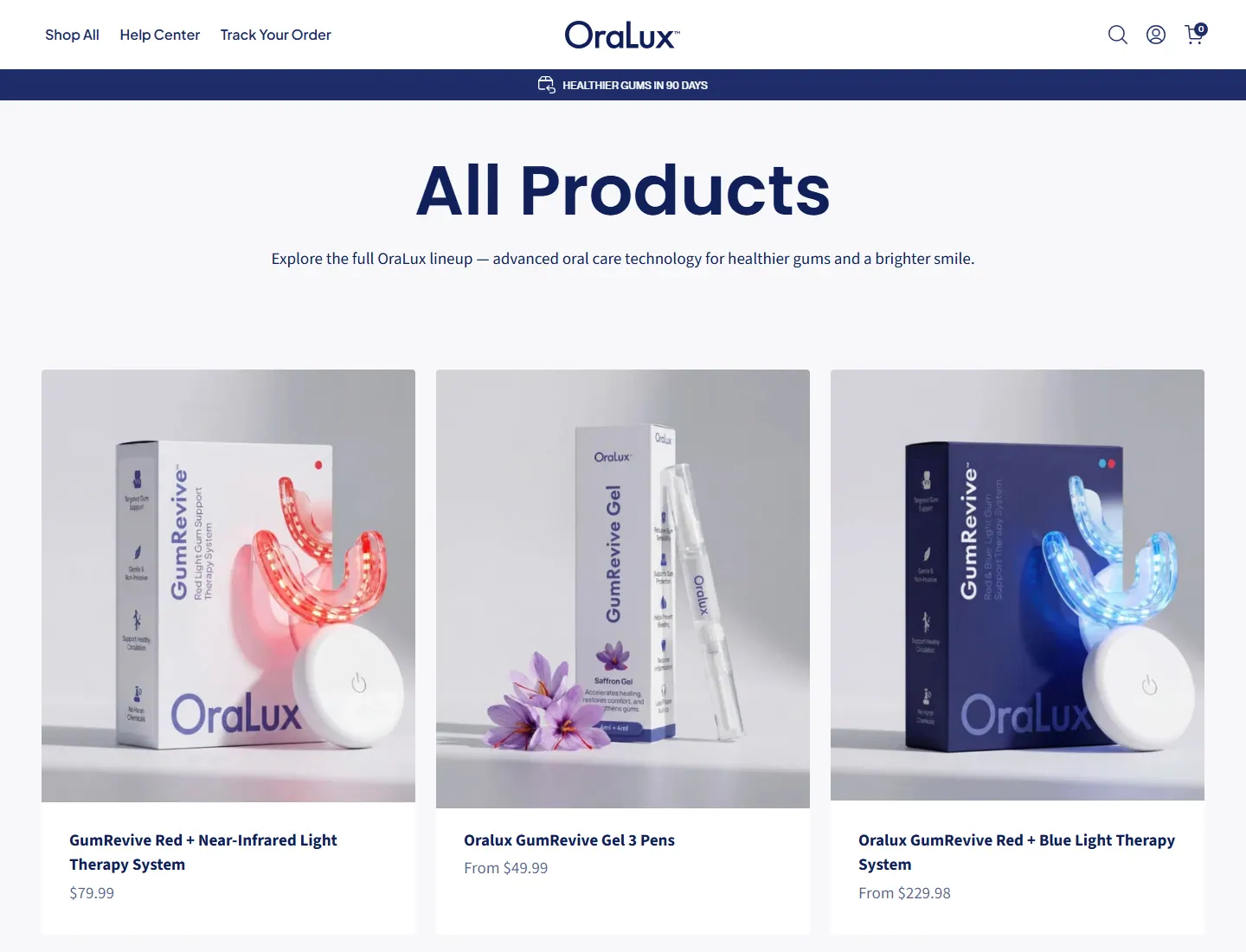 All Products page captured during the ZeroThought investigation