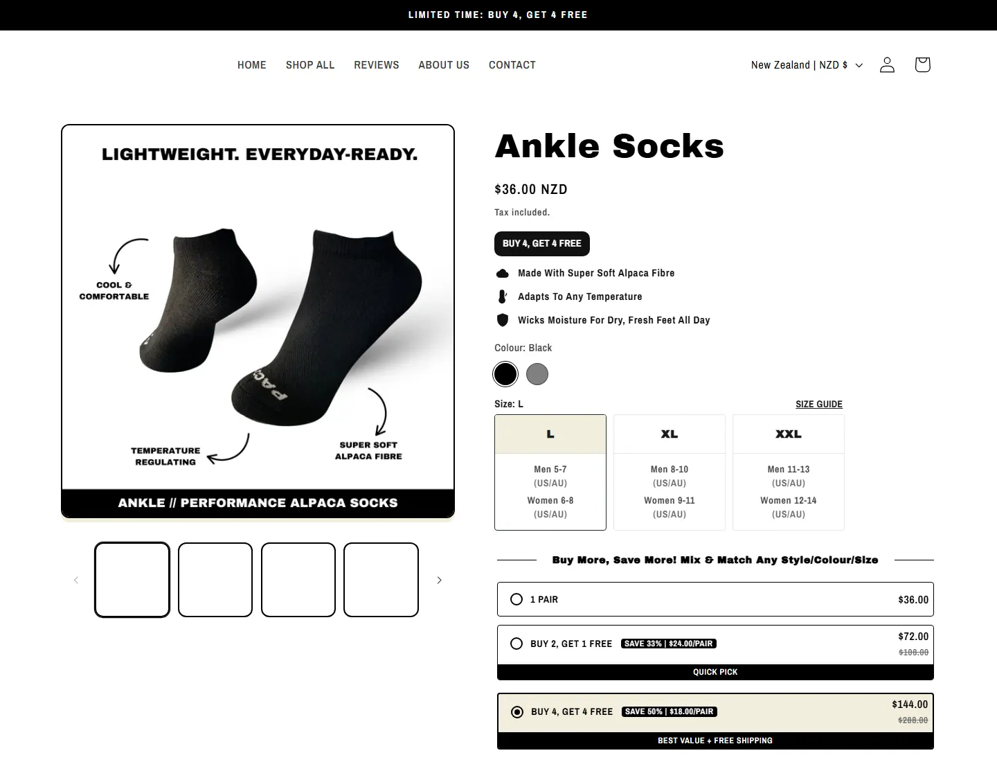 Ankle Socks – Olive & Jet page captured during the ZeroThought investigation