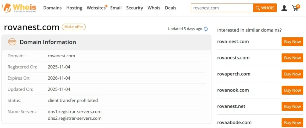 Rovanest Review 2026 showing Rovanest clothing with scam or legit warning text