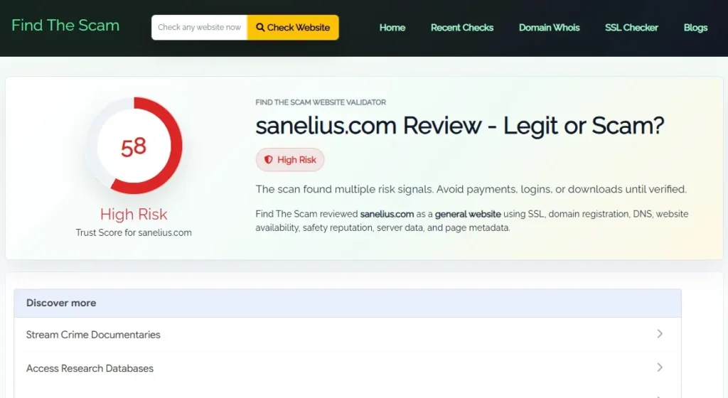 Sanelius Review 2026 featured image showing the Sanelius Ring with scam or legit warning text
