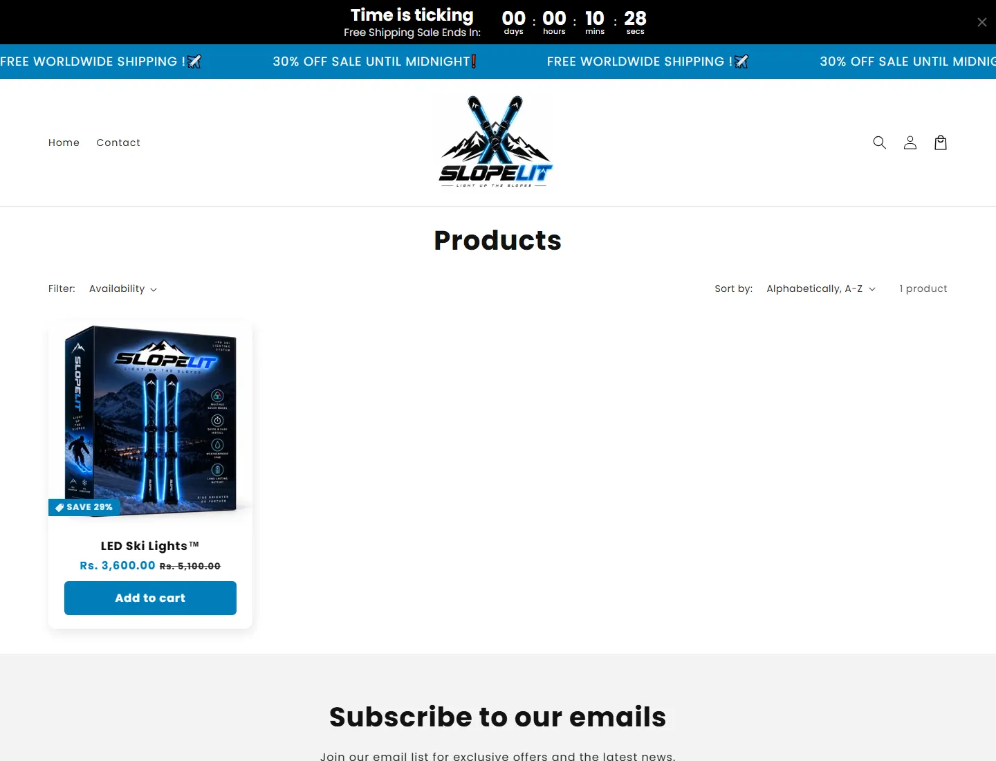 Products – SlopeLit page captured during the ZeroThought investigation