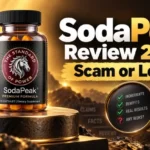SodaPeak Review 2026 feature image showing the supplement bottle with scam or legit investigation text