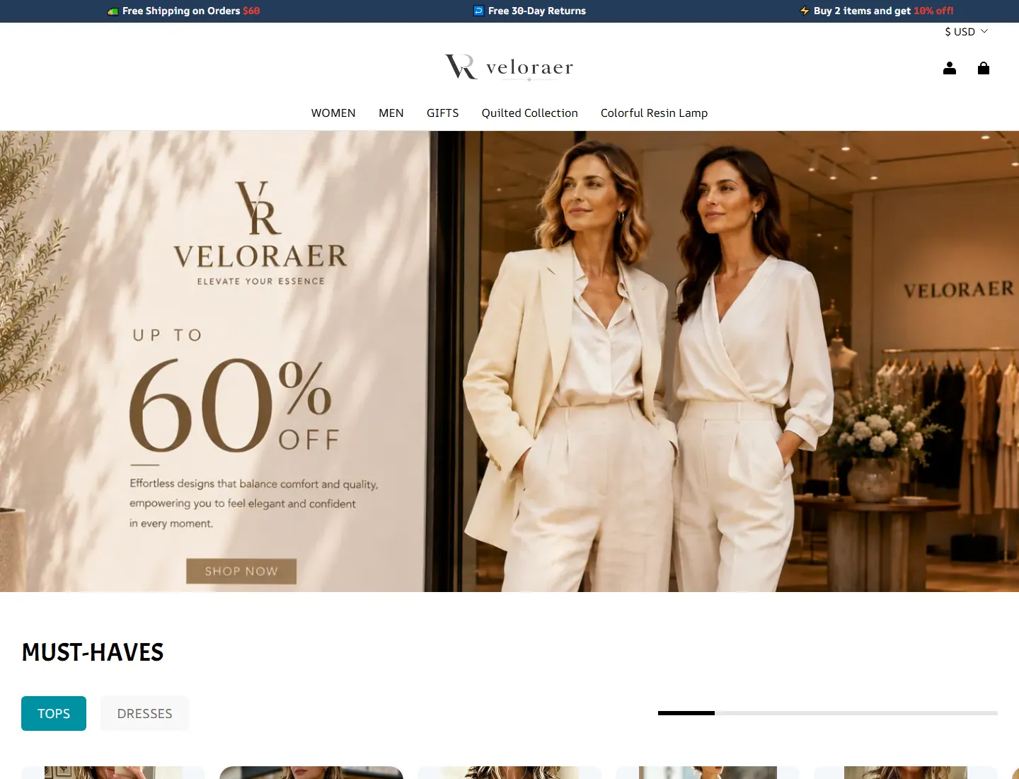 veloraer page captured during the ZeroThought investigation