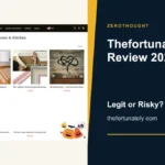 Thefortunately website or product material beside a ZeroThought review title.