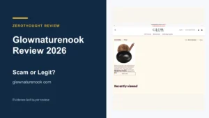 Glownaturenook website or product material beside a ZeroThought review title.