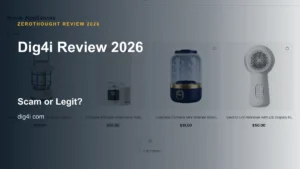 Dig4i website or product material beside a ZeroThought review title.