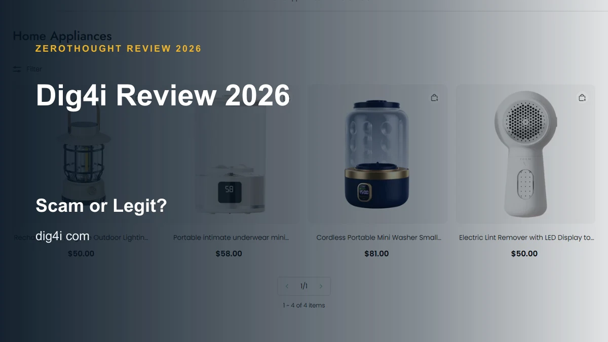 Dig4i website or product material beside a ZeroThought review title.